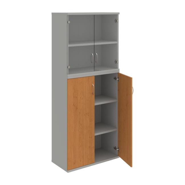 Strong shelf cabinet, 80x192x40 cm, alder/grey