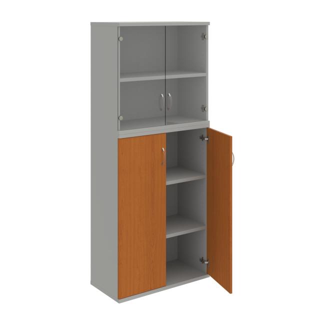 Strong shelf cabinet, 80x192x40 cm, cherry/grey