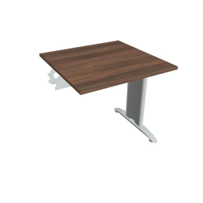 Meeting table Flex, 80x75.5x80 cm, walnut/metal