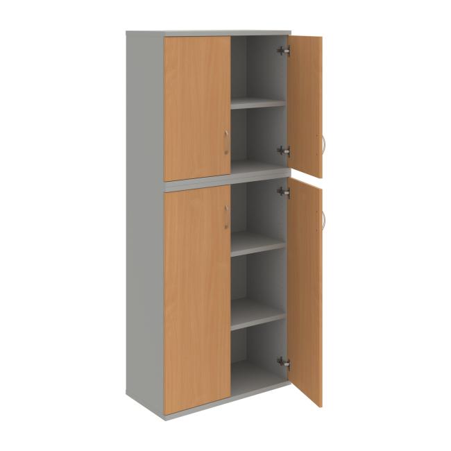Strong bookcase, 80x192x40 cm, beech/grey