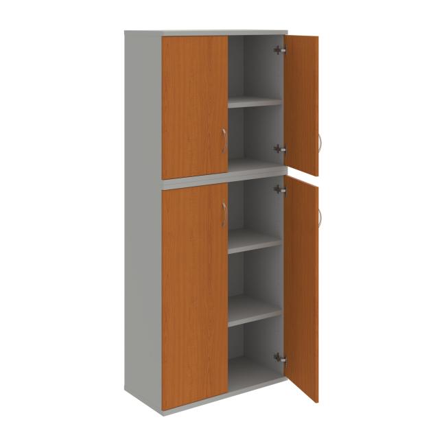 Strong shelf cabinet, 80x192x40 cm, cherry/grey
