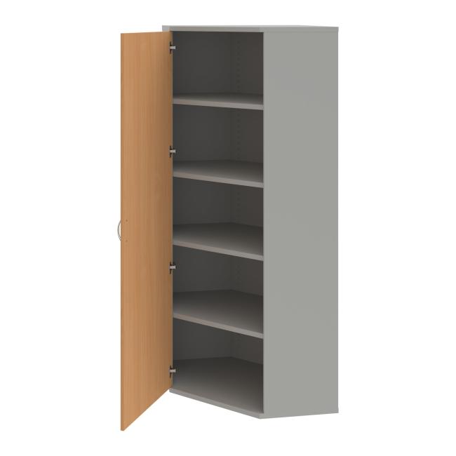 Shelf cabinet L Strong, 80x192x40 cm, beech/grey