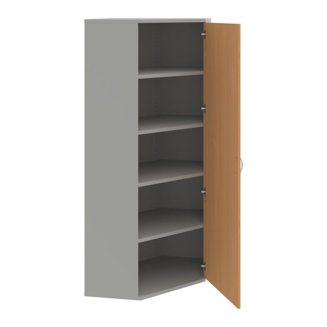 Shelf cabinet P Strong, 80x192x40 cm, beech/grey