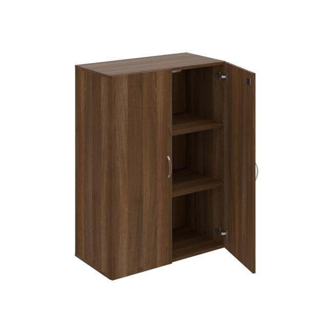 Drive shelf cabinet, lock, 80x111x42 cm, walnut/walnut