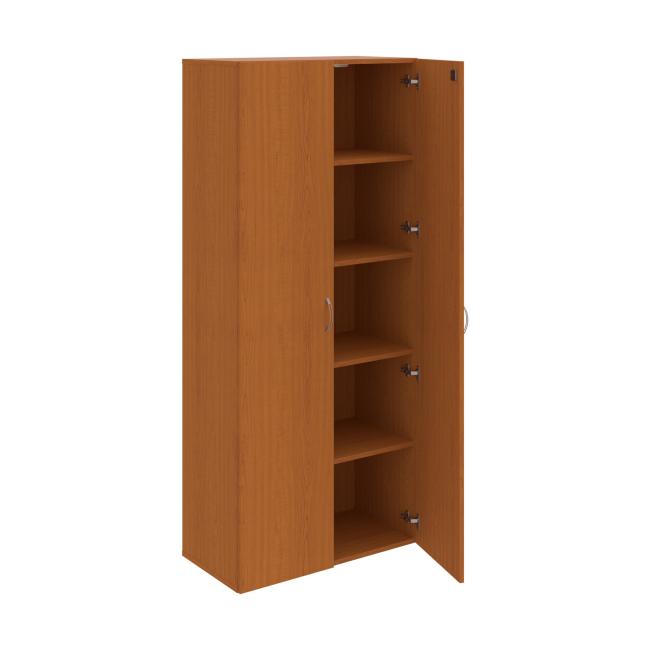 Drive shelf cabinet, lock, 80x185x42 cm, cherry/cherry