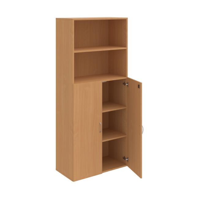 Policová skriňa pohon, zámok, 80x185x42 cm, buk/buk