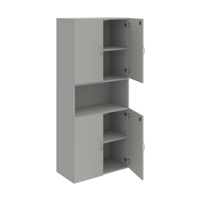 Drive shelf cabinet, lock, 80x185x42 cm, grey/grey