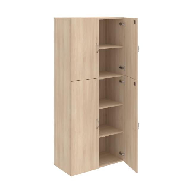 Drive shelf cabinet, lock, 80x185x42 cm, agate/agate