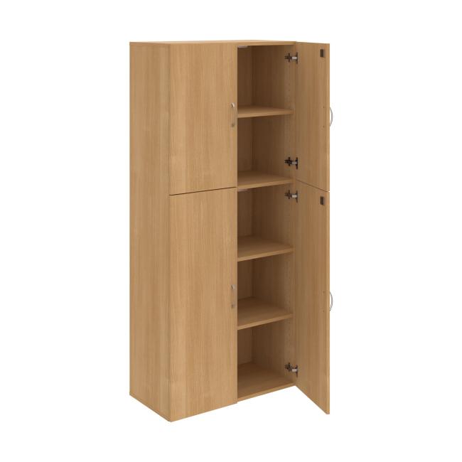 Drive shelf cabinet, lock, 80x185x42 cm, oak/oak