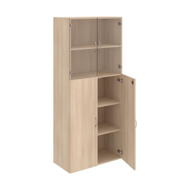 Drive shelf cabinet, lock, 80x185x42 cm, agate/agate