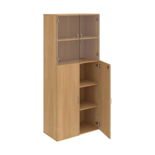 Drive shelf cabinet, lock, 80x185x42 cm, oak/oak