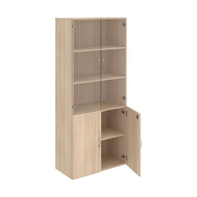 Drive shelf cabinet, lock, 80x185x42 cm, agate/agate