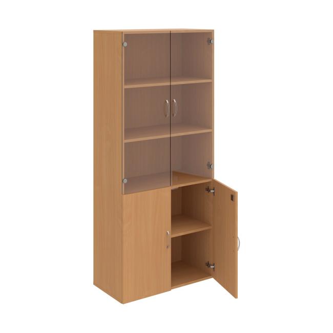 Drive shelf cabinet, lock, 80x185x42 cm, beech/beech