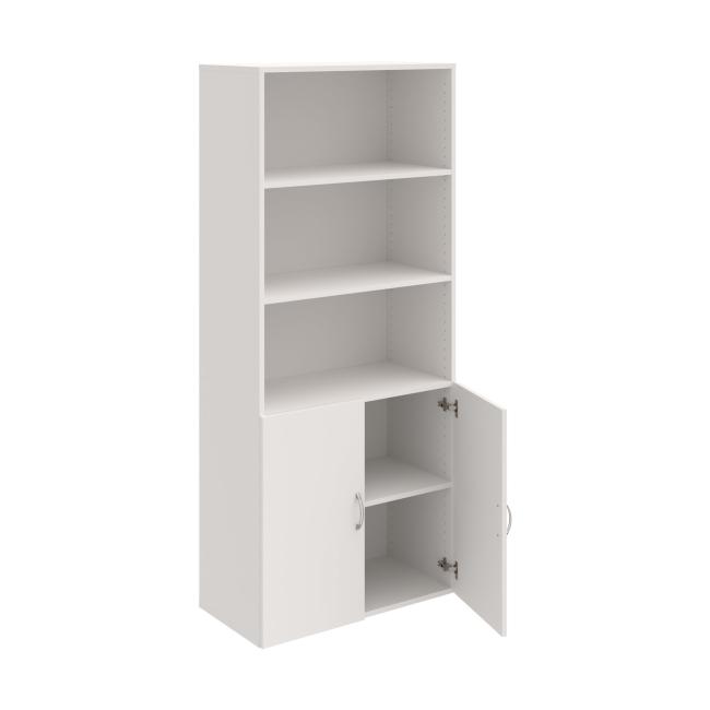 Drive shelf cabinet, 80x185x42 cm, white/white