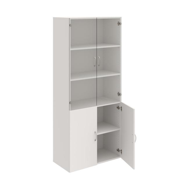 Drive shelf cabinet, 80x185x42 cm, white/white