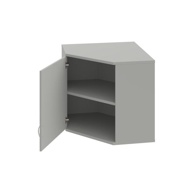 Strong corner cabinet, L, upper, 80x76.8x40 cm, gray/grey