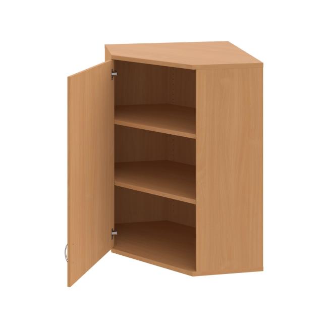 Strong corner cabinet, L, upper, 80x115.2x40 cm, beech/beech