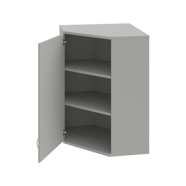 Corner cabinet Strong, L, upper, 80x115.2x40 cm, gray/grey