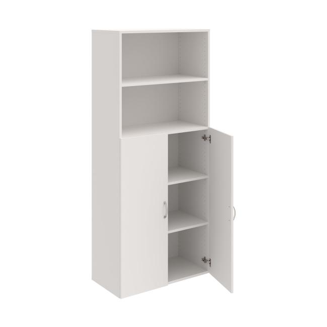 Drive shelf cabinet, 80x185x42 cm, white/white