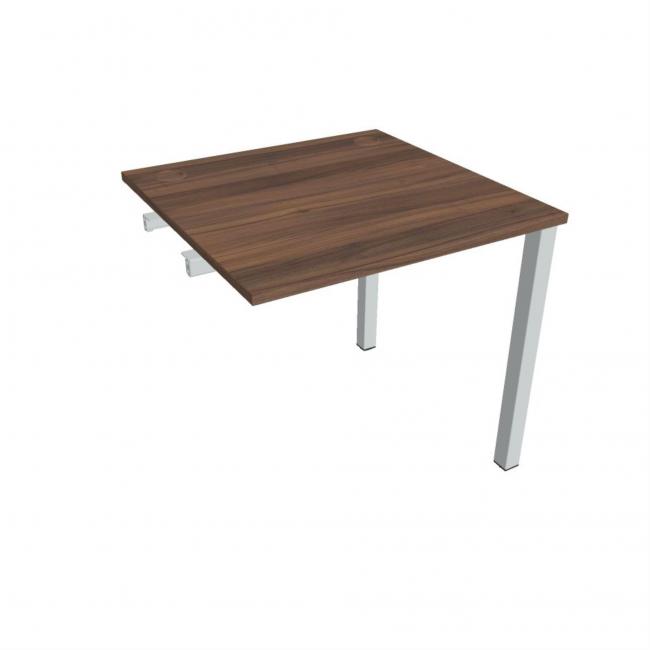 Work table Uni k pozdź. chain, 80x75.5x80 cm, walnut/grey