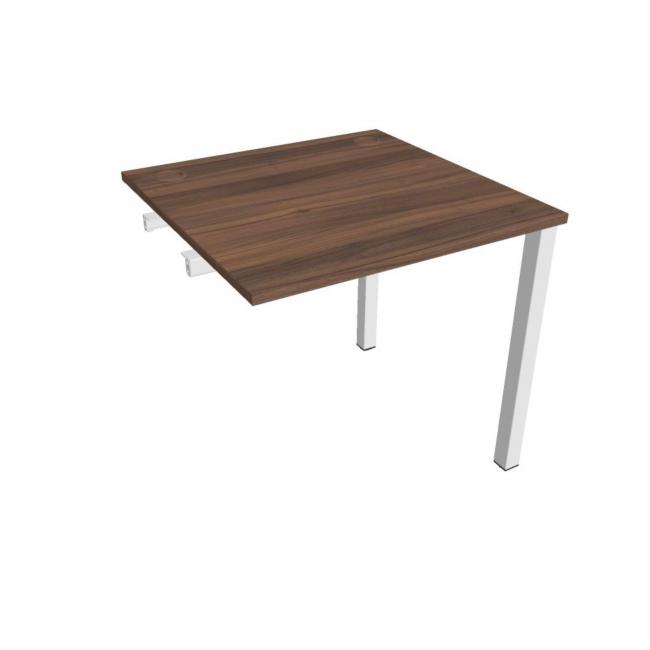 Work table Uni k pozdź. chain, 80x75.5x80 cm, walnut/white