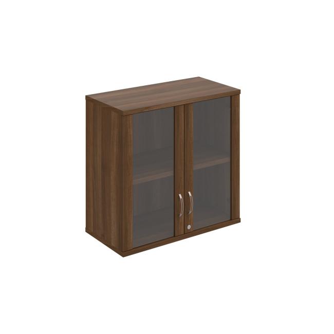 Strong shelf cabinet, lock, upper, 80x76.8x40 cm, walnut/walnut
