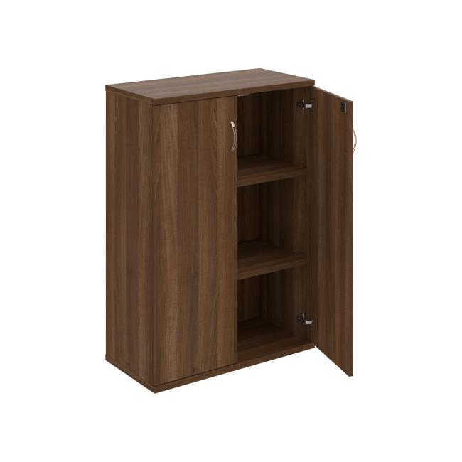 Strong shelf cabinet, lock, 80x115.2x40 cm, walnut/walnut