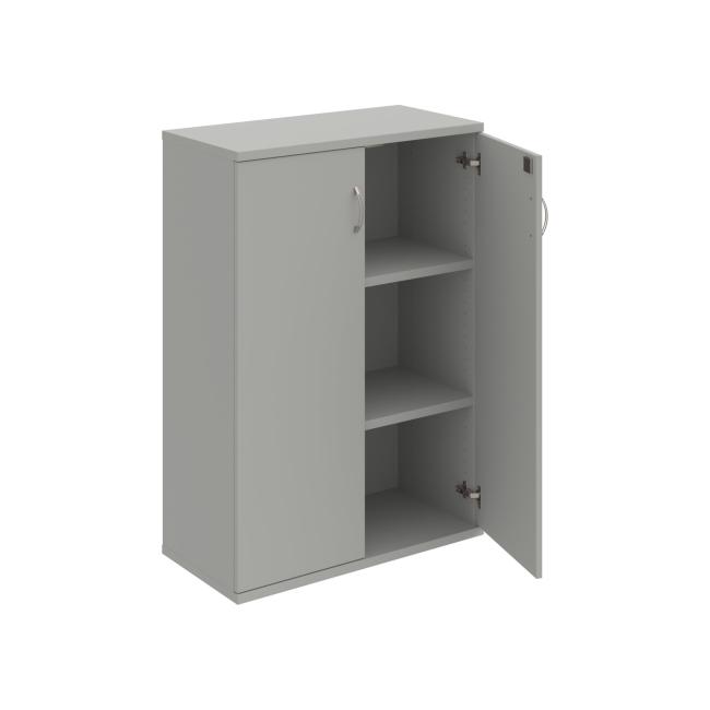 Strong shelf cabinet, lock, 80x115.2x40 cm, gray/grey
