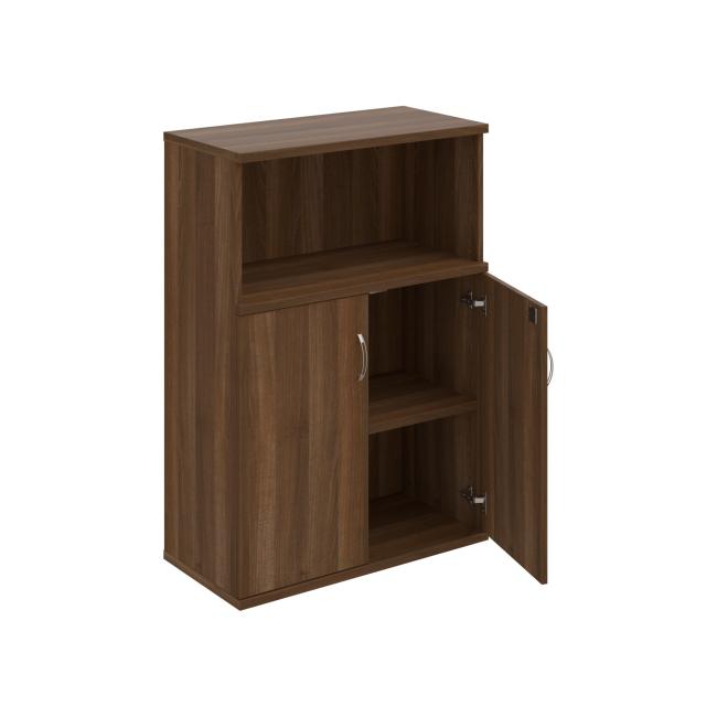 Strong shelf cabinet, lock, 80x115.2x40 cm, walnut/walnut