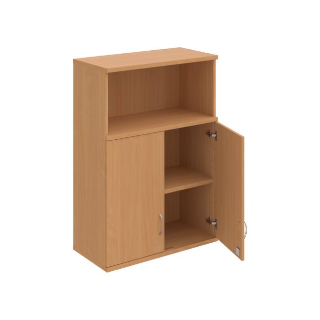 Strong shelf cabinet, lock, upper, 80x115.2x40 cm, beech/beech