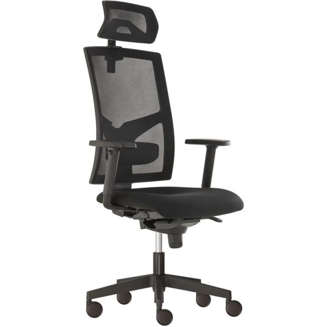 Office chair GAME Boss SYN black (Bombay 02) + PDH adjustable + armrests P44