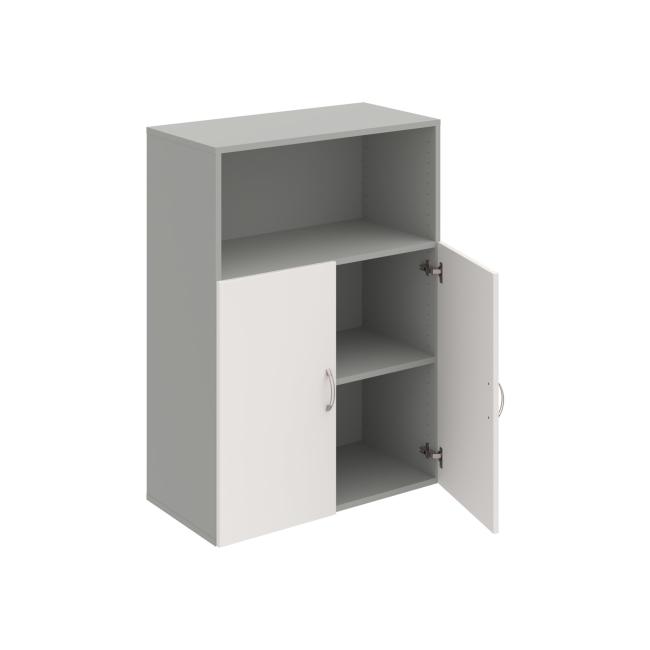 Drive shelf cabinet, 80x111x42 cm, white/grey