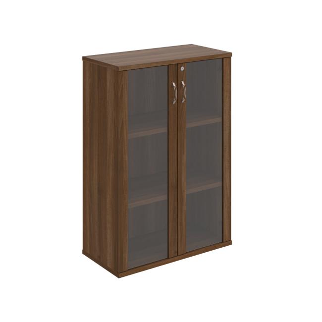 Strong shelf cabinet, lock, 80x115.2x40 cm, walnut/walnut