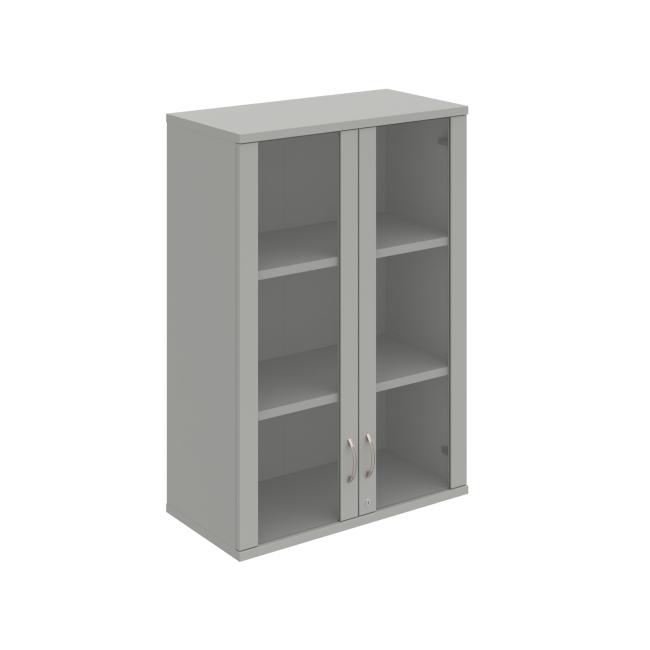 Strong shelf cabinet, lock, upper, 80x115.2x40 cm, gray/grey