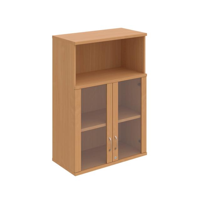 Strong shelf cabinet, lock, upper, 80x115.2x40 cm, beech/beech