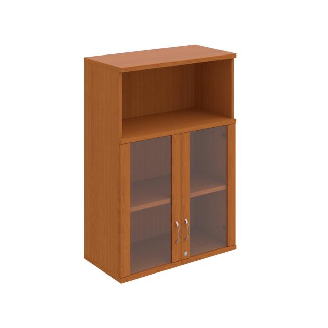 Strong shelf cabinet, lock, upper, 80x115.2x40 cm, cherry/cherry