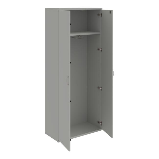 Wardrobe Strong, lock, 80x192x40 cm, grey/grey
