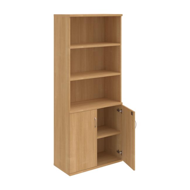 Strong shelf cabinet, lock, 80x192x40 cm, oak/oak