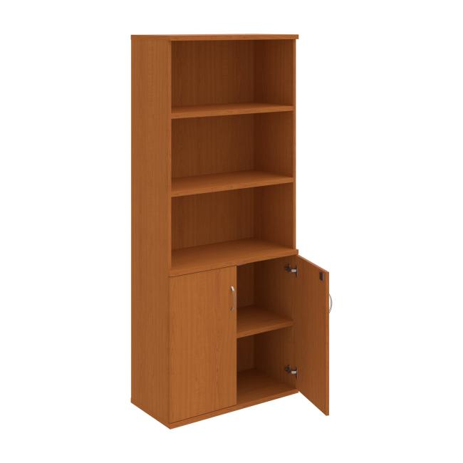 Strong shelf cabinet, lock, 80x192x40 cm, cherry/cherry