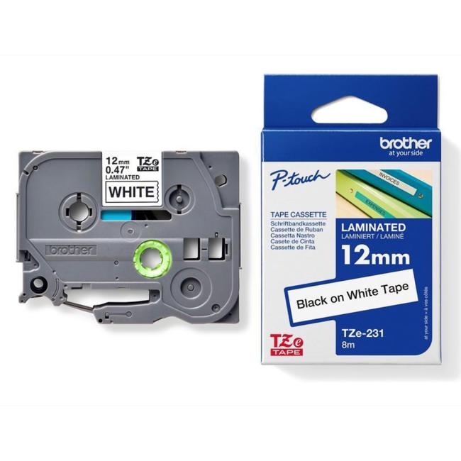 [BR231200] Self-adhesive tape Brother TZe-231 12 mm white/black