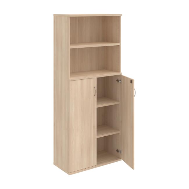 Strong shelf cabinet, lock, 80x192x40 cm, agate/agate