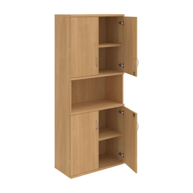 Strong shelf cabinet, lock, 80x192x40 cm, oak/oak