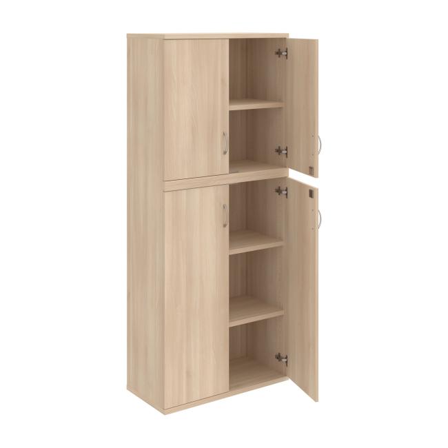 Strong shelf cabinet, lock, 80x192x40 cm, agate/agate