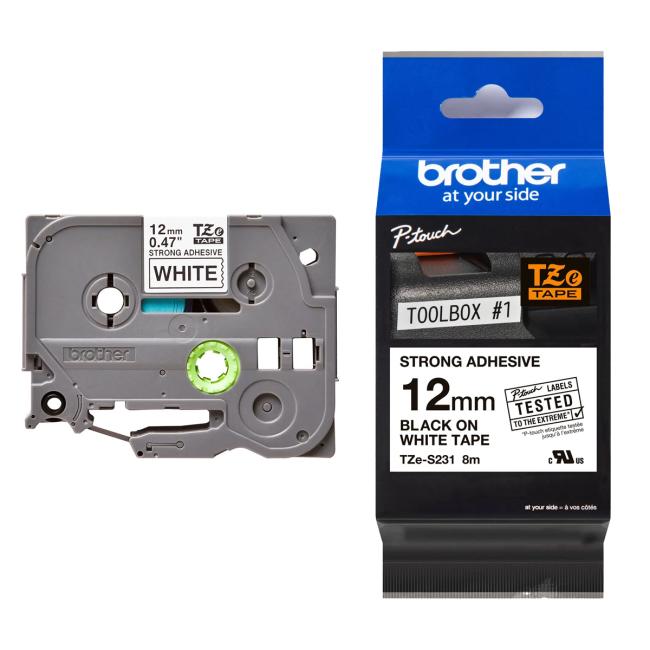 [BR231400] Samolepiaca páska Brother TZe-S231 12 mm biela/čierna