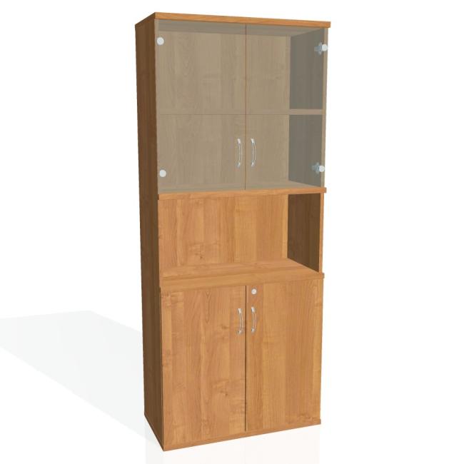 Strong shelf cabinet, lock, 80x192x40 cm, alder/alder