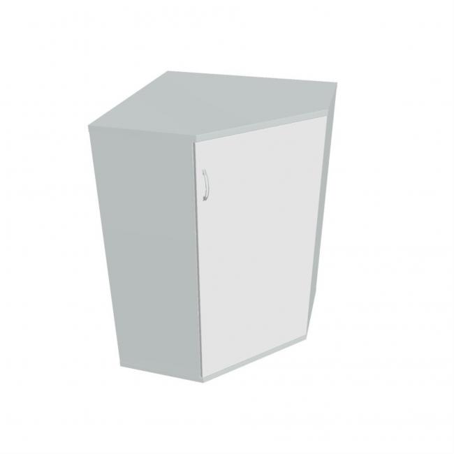 Shelving cabinet Strong P, 80x115.2x40 cm, white/grey