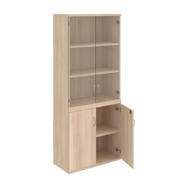 Strong shelf cabinet, lock, 80x192x40 cm, agate/agate
