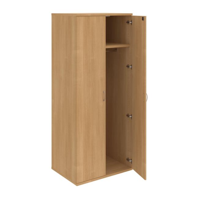 Strong wardrobe, lock, 80x192x60 cm, oak/oak