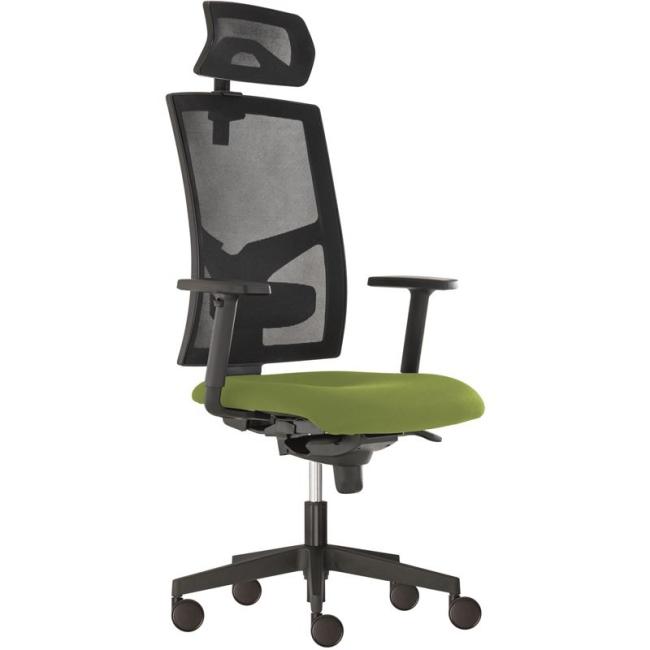 Office chair GAME Boss SYN green (Bombay 38) + PDH adjustable + armrests P44