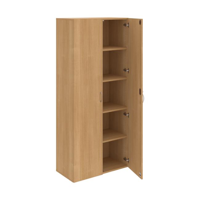 Drive shelf cabinet, lock, 80x185x42 cm, oak/oak